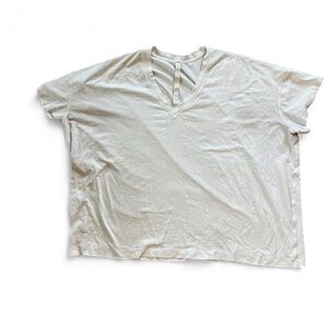 lululemon athletica Womens White V-Neck Tee